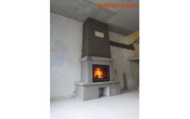 Камінна топка Uniflam 700 Lux Eco з шибером монтаж Камінна топка Uniflam 700 Lux Eco з шибером монтаж