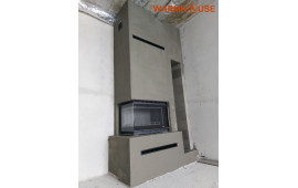 Uniflam 850 Prestige із шибером ліве гнуте шкло монтаж
