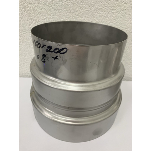 Муфта для перехода нержавейка (редукция) AISI 304 (0.55mm) Муфта для перехода нержавейка (редукция) AISI 304 (0.55mm)