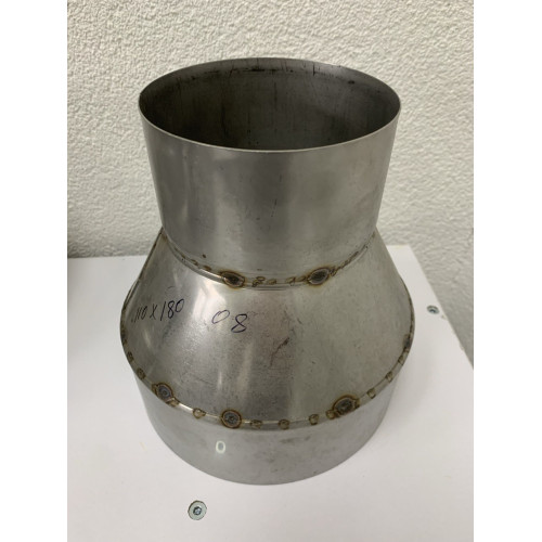 Муфта для перехода нержавейка (редукция) AISI 304 (0.55mm) Муфта для перехода нержавейка (редукция) AISI 304 (0.55mm)