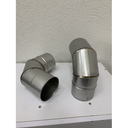 Колено 90° для дымохода одностенное AISI 304 (0.55mm) из нержавейки