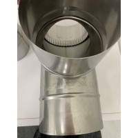 Тройник 90° одностенный AISI 304 (0.55mm) 
