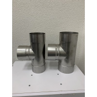 Тройник 90° одностенный AISI 304 (0.55mm) 