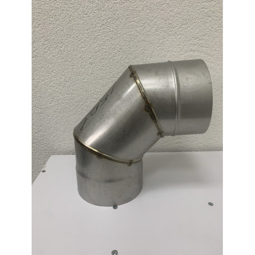 Коліно 90° для димохідної труби одностінне AISI 316 (0.6mm) з нержавійки