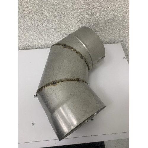 Коліно 90° для димохідної труби одностінне AISI 316 (0.6mm) з нержавійки Коліно 90° для димохідної труби одностінне AISI 316 (0.6mm) з нержавійки