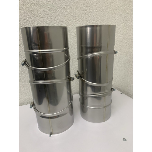 Колено дымоходное регулируемое одностенное AISI 304 (0.55mm) из нержавейки