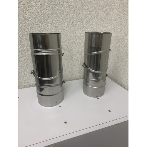 Колено дымоходное регулируемое одностенное AISI 304 (0.55mm) из нержавейки
