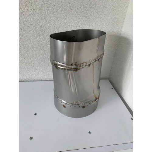 Муфта для переходу з нержавійки (редукція) AISI 304 (0.8mm) з овала на круг