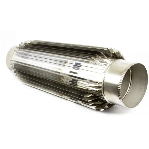 Радіатор димохідний з нержавійки L=1000мм AISI 321 (0.8mm)