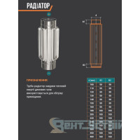 Радіатор L=1000мм AISI 321 (0.8mm)