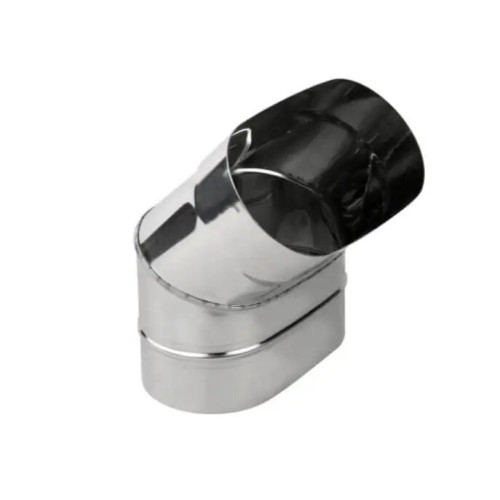 Колено 45° для дымохода AISI 321 (0.8mm) овал нержавейка купить магазин WARMHOUSE Львов