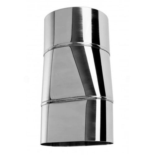 Муфта для перехода из нержавейки (редукция) AISI 321 (0,8mm) с овала на круг