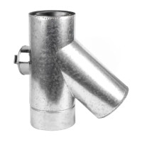 Трійник 45° з ревізією AISI 201 (0.8mm) нержавійка/оцинковка