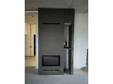 Монтаж каміна Saven Energy 80*50 Black (17,0 kW) ECO конвекційна на дровах