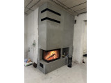 Камін на дрова кутовий з лівим шклом XFire - Corner L 800 Graphite монтаж
