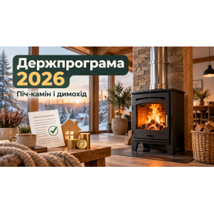 Піч-камін і димохід за держпрограмою 2026: що можна профінансувати