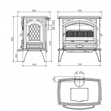 Печь каминная Dovre 760 GM