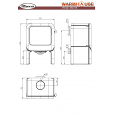 Печь каминная Dovre ROCK 350 TB