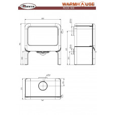 Печь каминная Dovre Rock 500 TB
