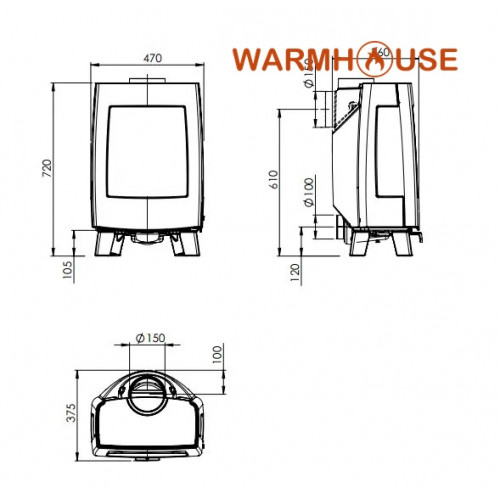 Піч камінна Dovre Sense 113/E12 білий