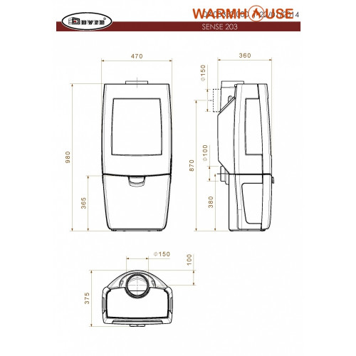 Елегантна камінна піч Dovre Sense 203: поєднання стилю та комфорту Елегантна камінна піч Dovre Sense 203: поєднання стилю та комфорту