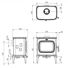 Печь каминная Dovre Saga 207