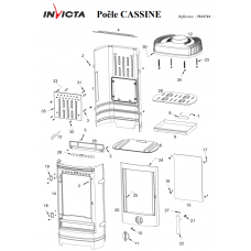 Печь камин Invicta Cassine antracyt