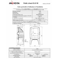 Печь камин Invicta Elo M эмаль