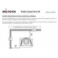 Печь камин Invicta Elo M эмаль