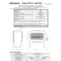 Піч камінна Invicta Fifty Arche antracyt