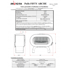 Печь камин Invicta Fifty Arche antracyt