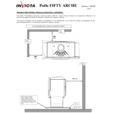 Печь камин Invicta Fifty Arche antracyt