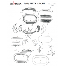 Печь камин Invicta Fifty Arche слоновая кость эмаль