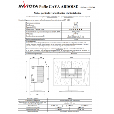 Печь каминная Invicta Gaya Ardoise antracyt