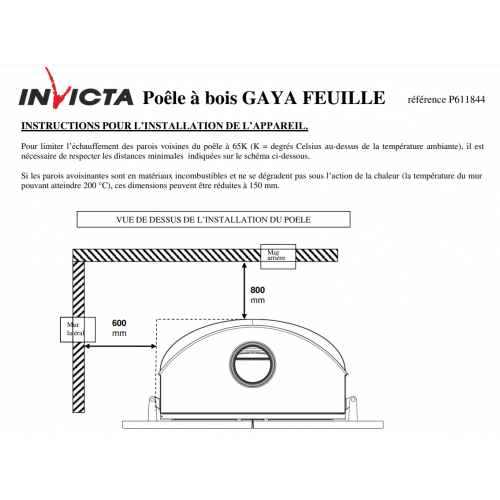 Піч камін Invicta Gaya Feuille цікавої форми на дровах