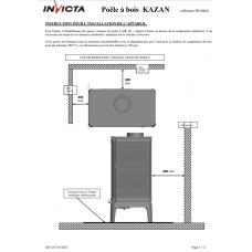 Печь каминная Invicta Kazan antracyt