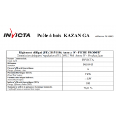 Печь камин Invicta Kazan GA antracyt 
