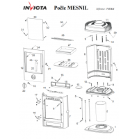Піч камінна Invicta Mesnil antracyt