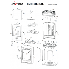 Печь каминная Invicta Mesnil antracyt