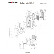 Печь камин Invicta Moai antracyt