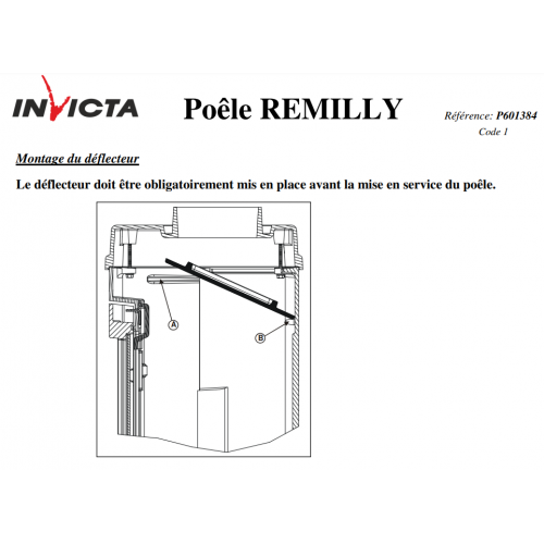 Піч камін класичного типу Invicta Remilly antracyt з чавуну конвекційна