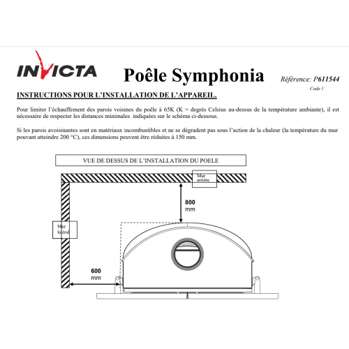 Піч камін Invicta Symphonia antracyt купити в магазині у Львові