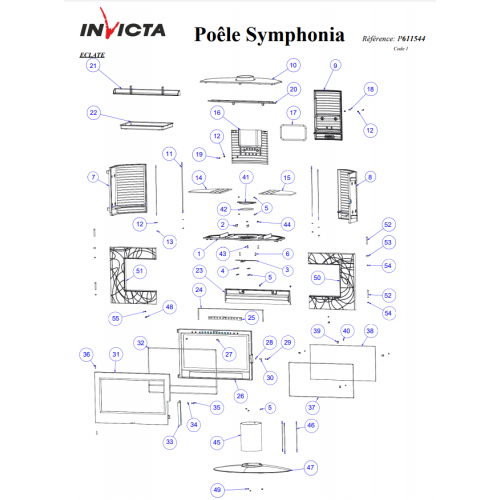 Піч камін Invicta Symphonia antracyt купити в магазині у Львові
