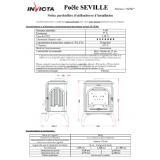 Печь камин Invicta Seville 2 красная эмаль