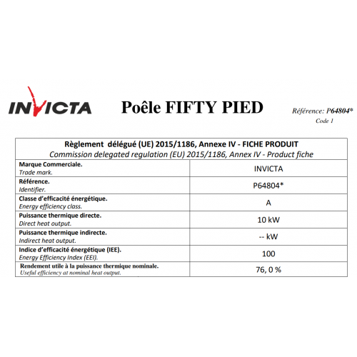 Піч камін Invicta Fifty емаль крем замовити в магазині Львів