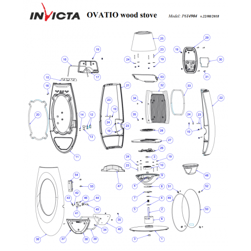 Піч камін дизайнерська Invicta Ovatio дров'яна для щоденного користування