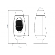 Печь каминная Invicta Ove antracyt