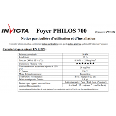 Камінна топка Invicta Philos 700 шибер