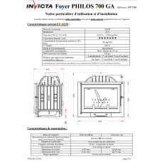 Камінна топка Invicta Philos 700 шибер Grand Angle