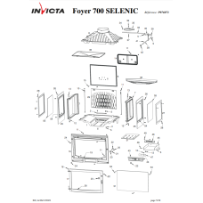 Камінна топка Invicta Selenic 700 тристороння з шибером 